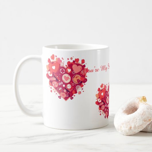 Funny Valentine Gift for Couple Kaffeetasse (Mit Donut)