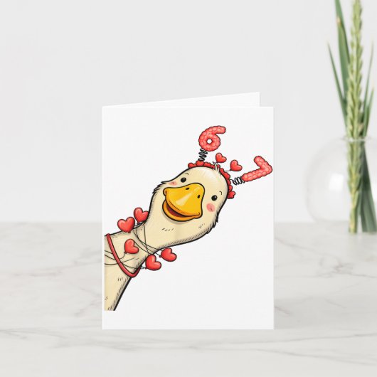 Funny Valentine Goose 6 7 Six Seven Meme Matching  Karte (Vorderseite)