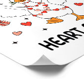 Funny Valentine Goose Coquette You Make My Heart G Poster (Ecke)