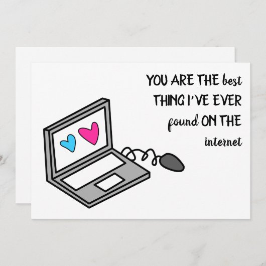 Funny Valentine Hearts Computer Ankündigung (Vorne/Hinten)