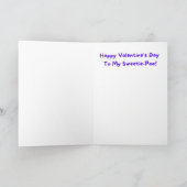 Funny Valentine Hund rollte ein... Karte (Innenseite)