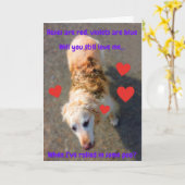 Funny Valentine Hund rollte ein... Karte (Gelbe Blume)