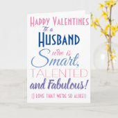 Funny Valentine Husband Karte (Gelbe Blume)