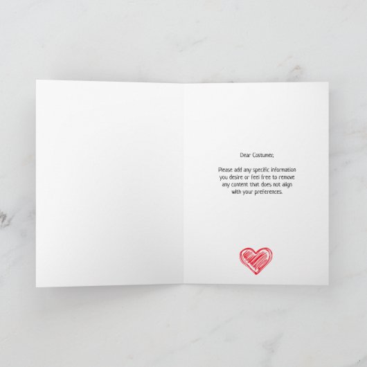 Funny Valentine I Shaved meine Legen geklappt Karte (Innenseite)