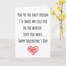 Funny Valentine I Shaved meine Legen geklappt