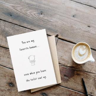 Funny valentine/Jubiläum Toilette Liebling Karte