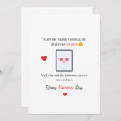 Funny Valentine lächelt wie eine Idiot-Karte Einladung (Vorne/Hinten)