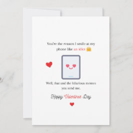 Funny Valentine lächelt wie eine Idiot-Karte Einladung