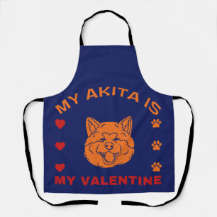 Funny Valentine meine Akita ist mein Valentine Schürze