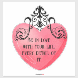 Funny Valentine pink heart Aufkleber