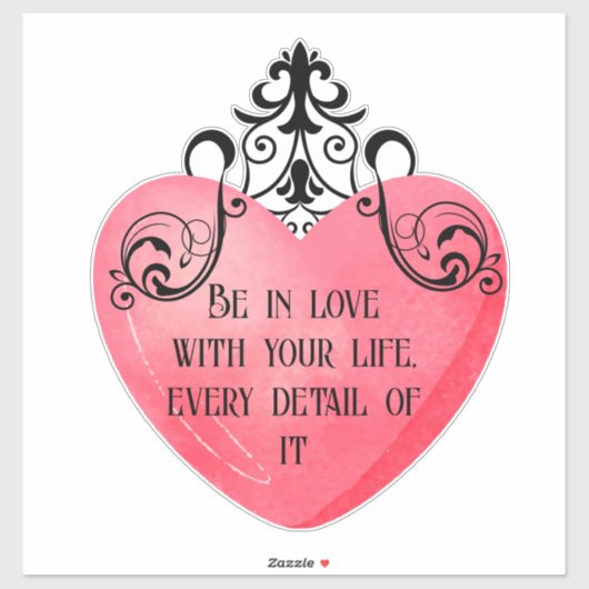 Funny Valentine pink heart Aufkleber (Blatt)