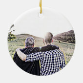 Funny Valentine pink heart Keramik Ornament (Hinten)