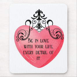 Funny Valentine pink heart Mousepad