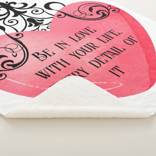 Funny Valentine pink heart Sherpadecke (3/4)