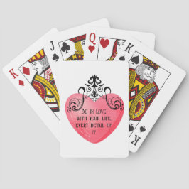 Funny Valentine pink heart Spielkarten