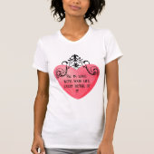 Funny Valentine pink heart T-Shirt (Vorderseite)