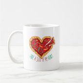 Funny Valentine PIZZA Coole Herzpartie Kaffeetasse (Links)