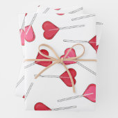 Funny Valentine Red Heart | Lollipop Muster Geschenkpapier Set (Beispiel)