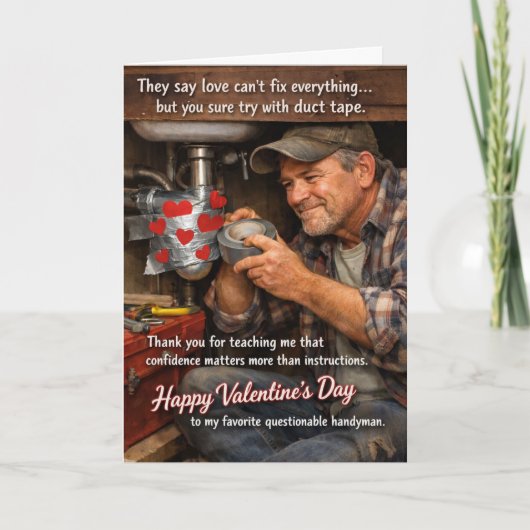 Funny Valentine’s Cards for Dads Karte (Vorderseite)