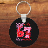 Funny Valentine’s Day 67 Meme 6 7 Valentine Bow He Schlüsselanhänger (Vorderseite)