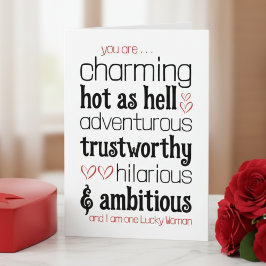Funny Valentine’s Day Card for Husband Dankeskarte