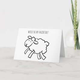 FUNNY Valentine Sheep Wooly meine Valentinkarte Feiertagskarte