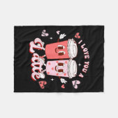 Funny Valentine Shirt I Love You A Latte Shirt For Fleecedecke (Vorderseite (Horizontal))