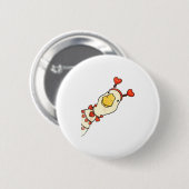 Funny Valentine Silly Gooses Duck Heart Love Match Button (Vorne & Hinten)