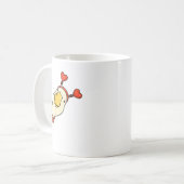 Funny Valentine Silly Gooses Duck Heart Love Match Kaffeetasse (Vorderseite Links)