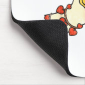 Funny Valentine Silly Gooses Duck Heart Love Match Mousepad (Ecke)