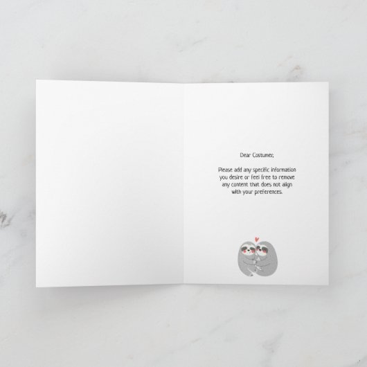 Funny Valentine sitzt neben Ihnen geklappt Karte (Innenseite)