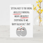 Funny Valentine sitzt neben Ihnen geklappt Karte (Gelbe Blume)