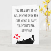 Funny Valentine so Niedlich wie meine Katze geklap Karte (Gelbe Blume)