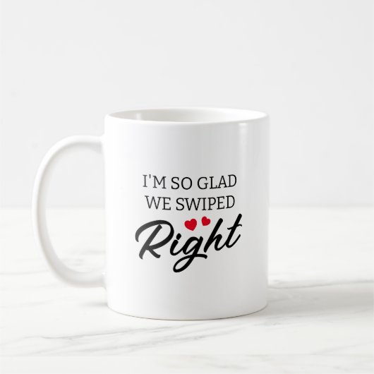 Funny Valentine Swiped Rechts Kaffeetasse (Links)