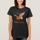 Funny Valentine Toothpaste Liebe Zahnbürsten Pullo T-Shirt (Vorderseite)