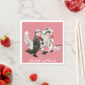 Funny Valentine Vintage Hochzeit Napkins Serviette (Beispiel)