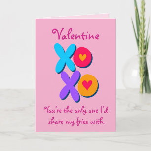 Funny Valentine XOXO Feiertagskarte