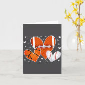 Funny Valentines Baseball Basketball Football Hear Karte (Gelbe Blume)