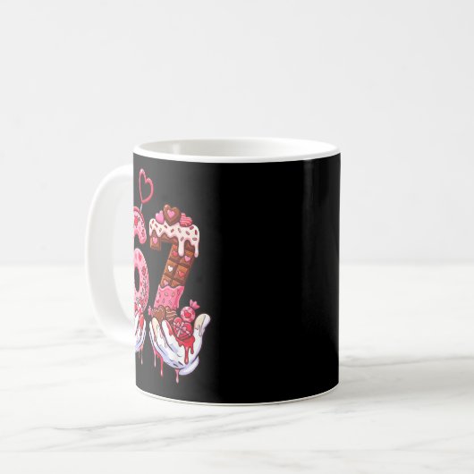 Funny Valentine's Day 67 Meme Hands Six Seven Cud  Kaffeetasse (Vorderseite Links)