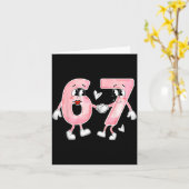 Funny Valentine's Day 6 7 Six Seven Meme Valentine Karte (Gelbe Blume)