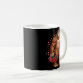 Funny Valentines Day Bigfoot Heart Love Sasquatch  Kaffeetasse (VorderseiteRechts)