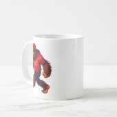 Funny Valentines Day Bigfoot Heart Sungles Sasquat Kaffeetasse (Vorderseite Links)
