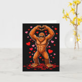 Funny Valentines Day Bigfoot Heart Sungles Sasquat Karte (Gelbe Blume)