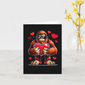 Funny Valentines Day Bigfoot Heart Sungles Sasquat Karte (Gelbe Blume)