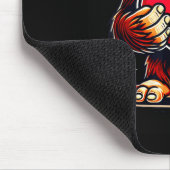 Funny Valentines Day Bigfoot Heart Sungles Sasquat Mousepad (Ecke)