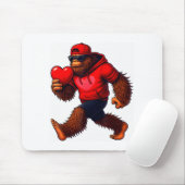 Funny Valentines Day Bigfoot Heart Sungles Sasquat Mousepad (Mit Mouse)