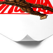 Funny Valentines Day Bigfoot Sungles In Heart Sasq Poster (Ecke)