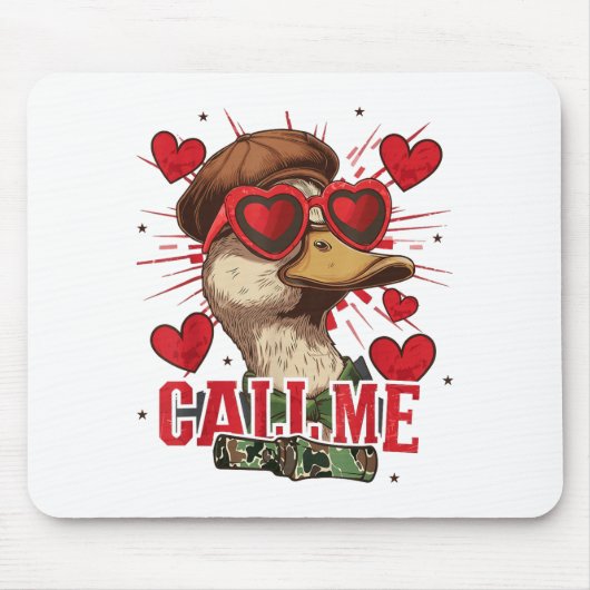 Funny Valentine's Day Boy Duck Hunting Call Me Tod Mousepad (Vorne)