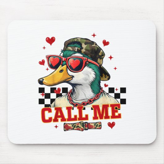 Funny Valentine's Day Boy Duck Hunting Call Me Tod Mousepad (Vorne)