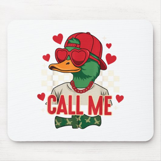 Funny Valentine's Day Boy Duck Hunting Call Me Tod Mousepad (Vorne)